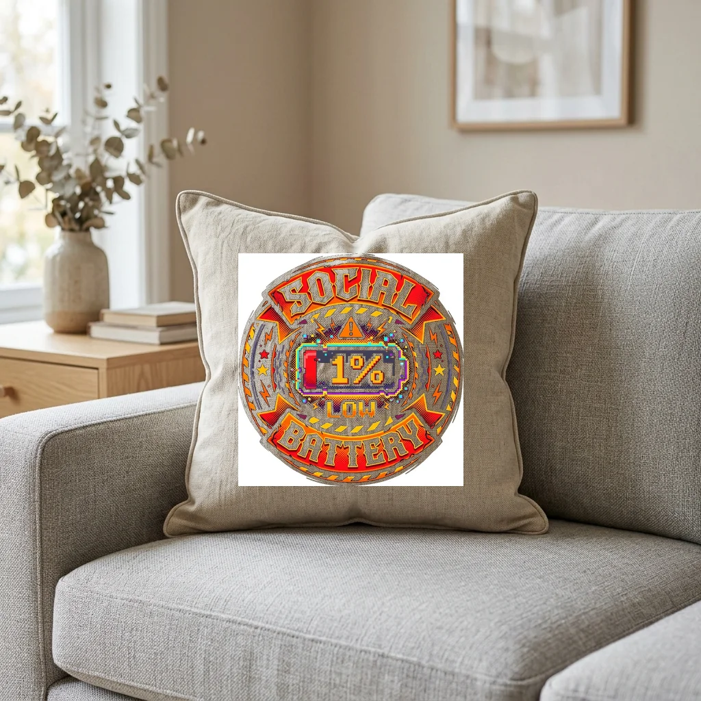 Mystic Compass North Star — Square Linen Throw Pillow 18x18 (Natural Linen)