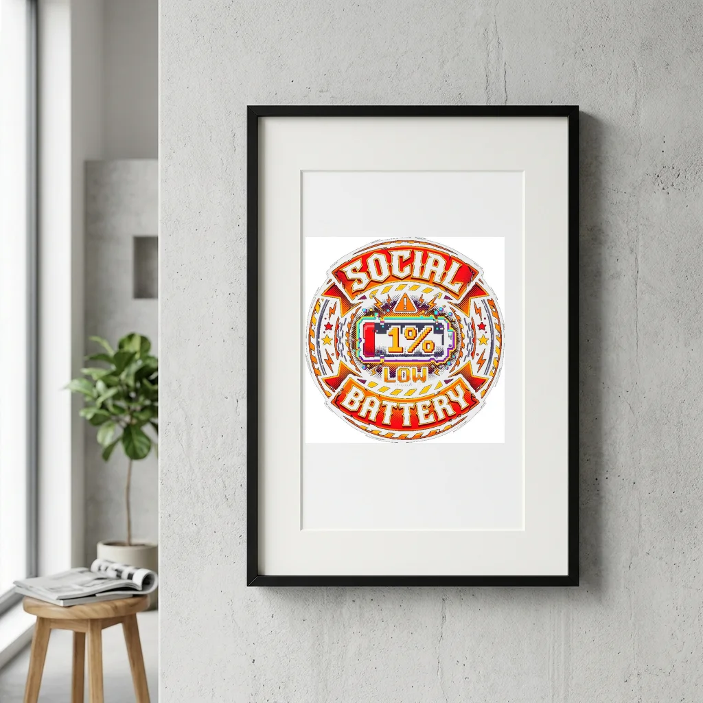 Mystic Compass North Star — Gallery Framed Art Poster (Exhibition Frame)