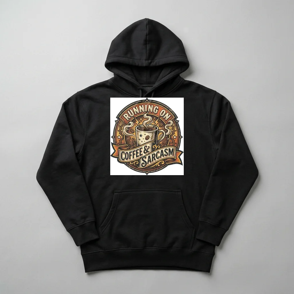 Astral Knight Star Blade — Heavyweight Pullover Hoodie (Charcoal Black)