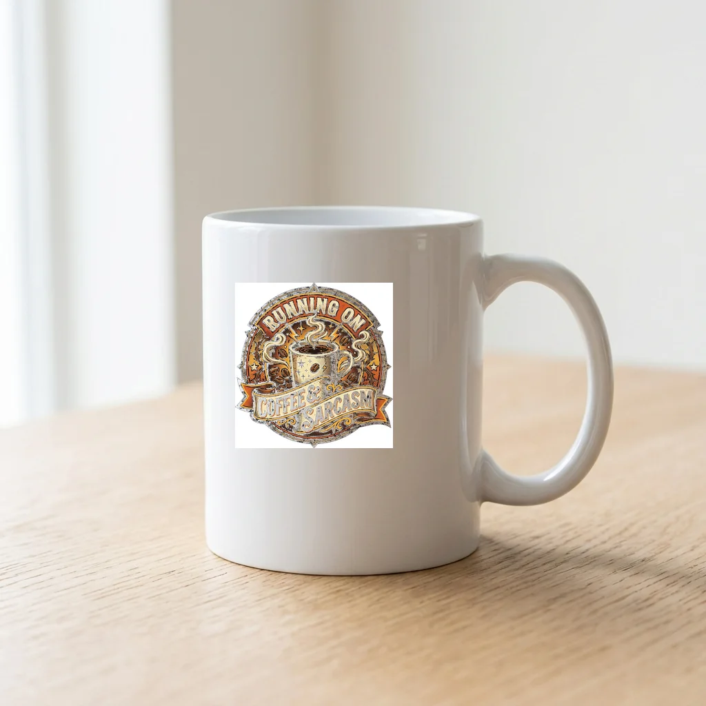 Astral Knight Star Blade — Ceramic Coffee Mug 11oz (Glossy White)