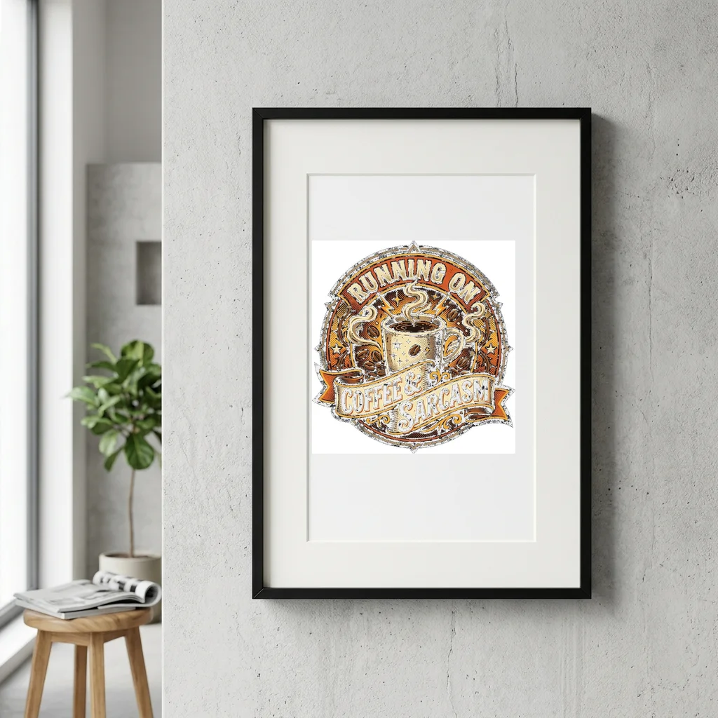 Astral Knight Star Blade — Gallery Framed Art Poster (Exhibition Frame)