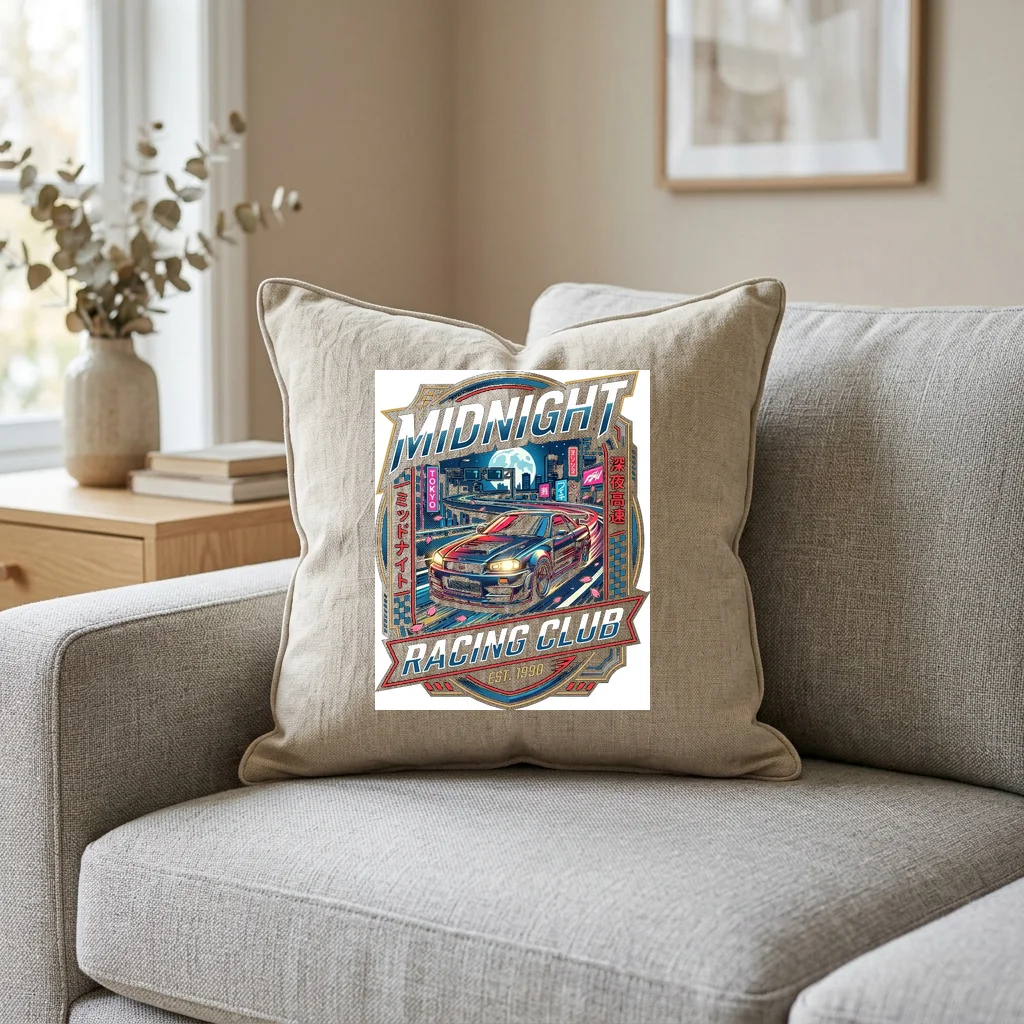 Subway District Zero Resistance — Square Linen Throw Pillow 18x18 (Natural Linen)