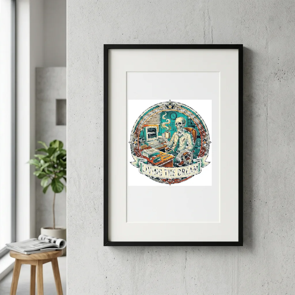 Torn Poster City Collage — Gallery Framed Art Poster (Exhibition Frame)