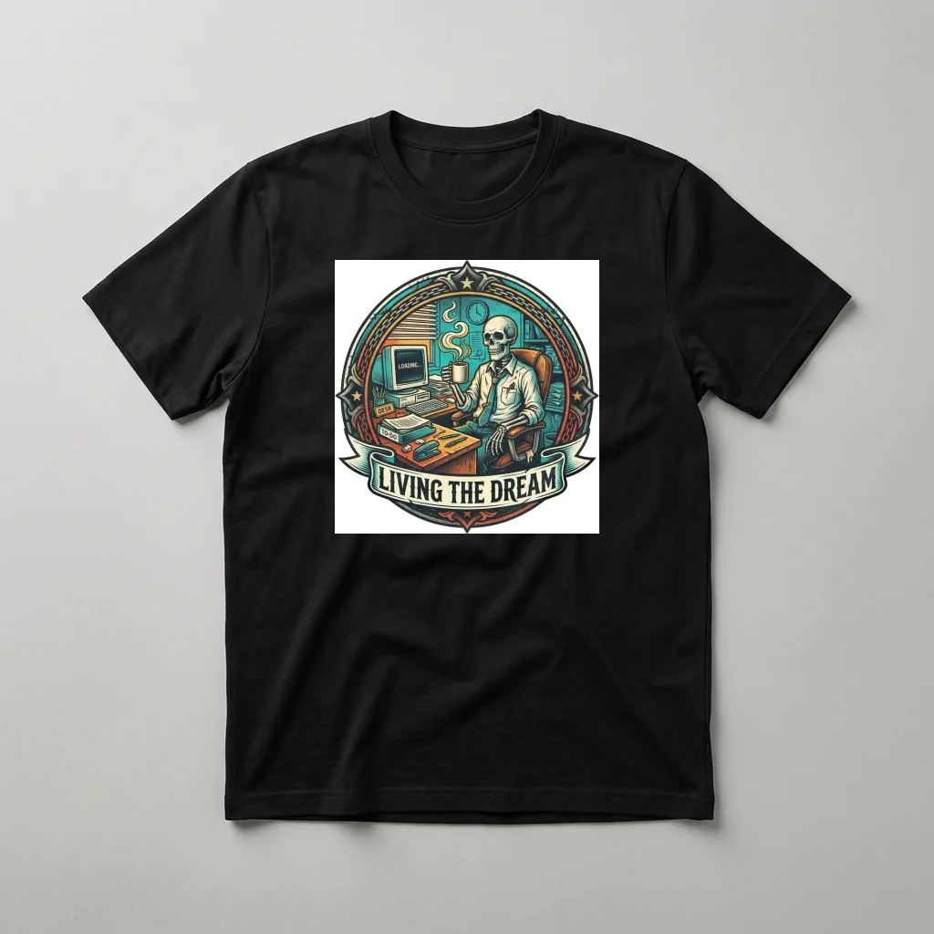 Torn Poster City Collage — Classic Streetwear T-Shirt (Jet Black)