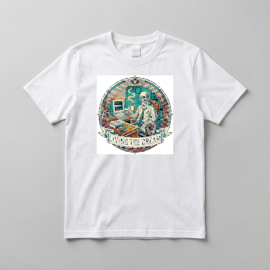 Torn Poster City Collage — Everyday Crewneck Tee (Pure White)