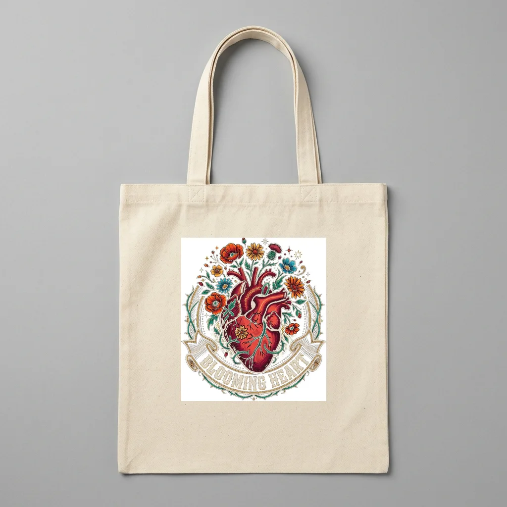 Streetwear Heavyweight Boxy Cut — Organic Cotton Canvas Tote Bag (Natural)