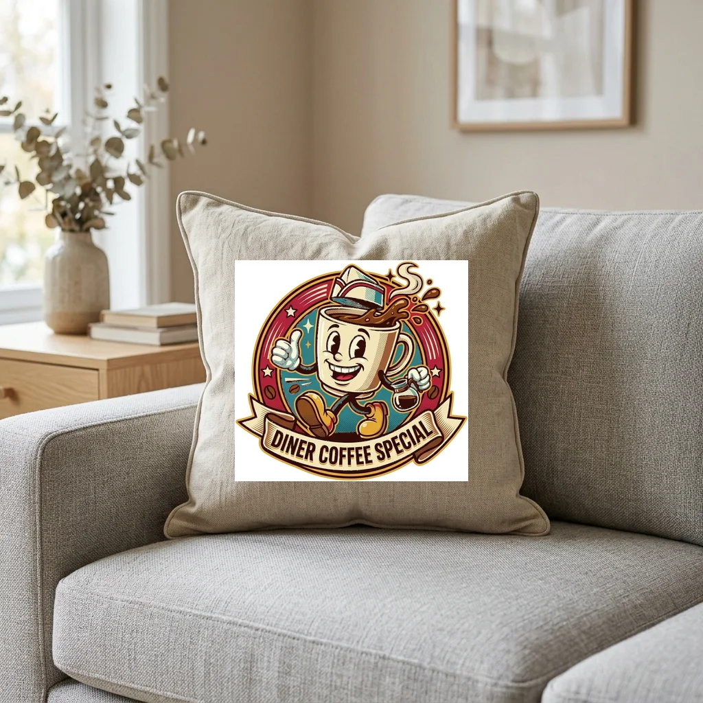 Street Culture Raw Expression — Square Linen Throw Pillow 18x18 (Natural Linen)