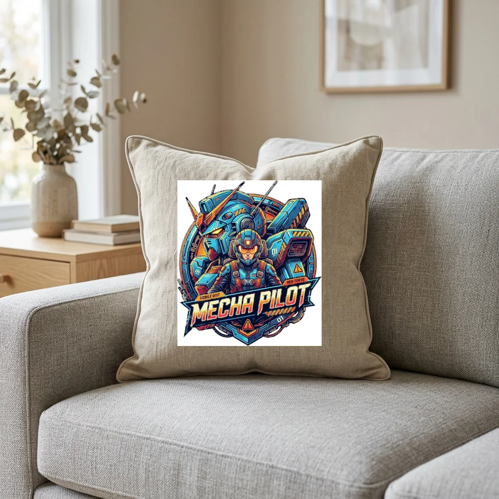 Urban Nomad Street Division — Square Linen Throw Pillow 18x18 (Natural Linen)
