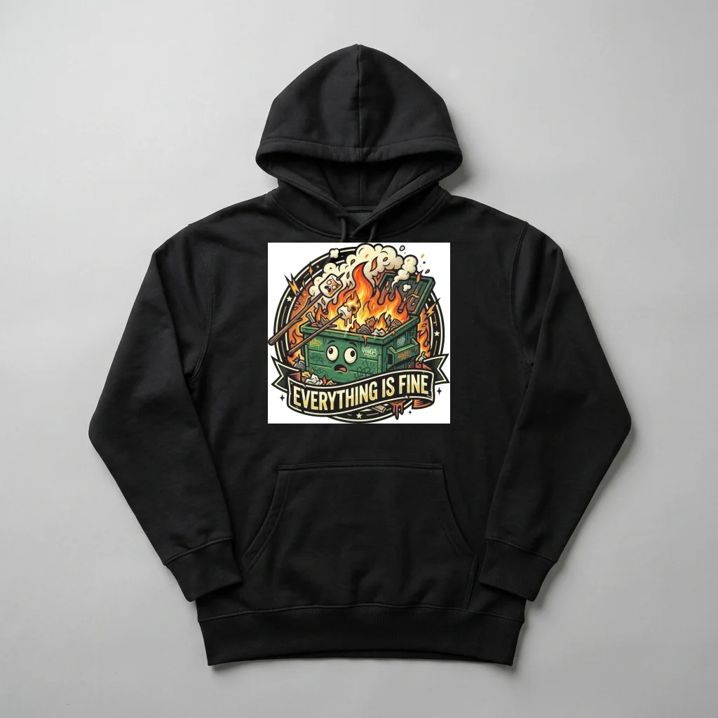 Subway Tunnel Dark Shadows — Heavyweight Pullover Hoodie (Charcoal Black)