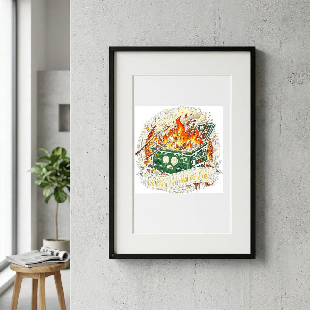 Subway Tunnel Dark Shadows — Gallery Framed Art Poster (Exhibition Frame)