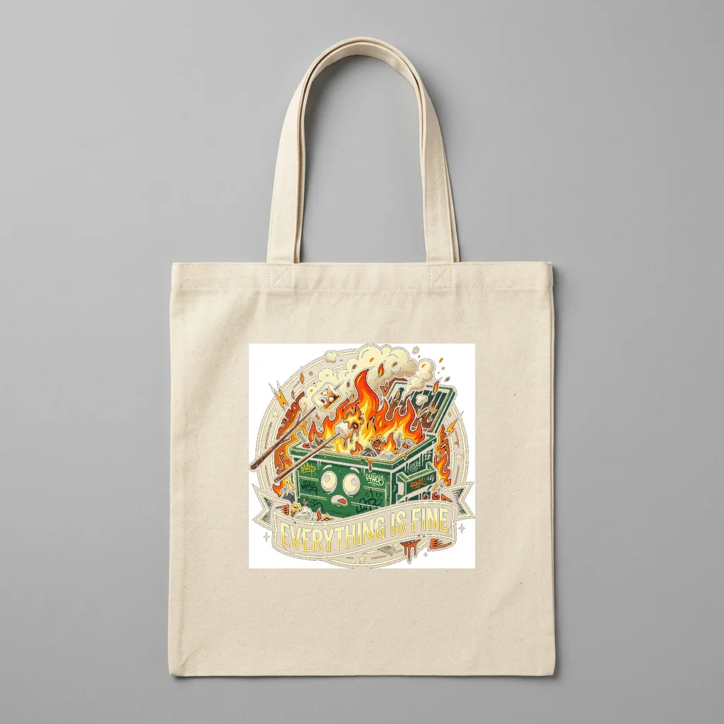 Subway Tunnel Dark Shadows — Organic Cotton Canvas Tote Bag (Natural)
