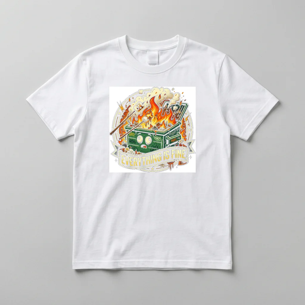 Subway Tunnel Dark Shadows — Everyday Crewneck Tee (Pure White)