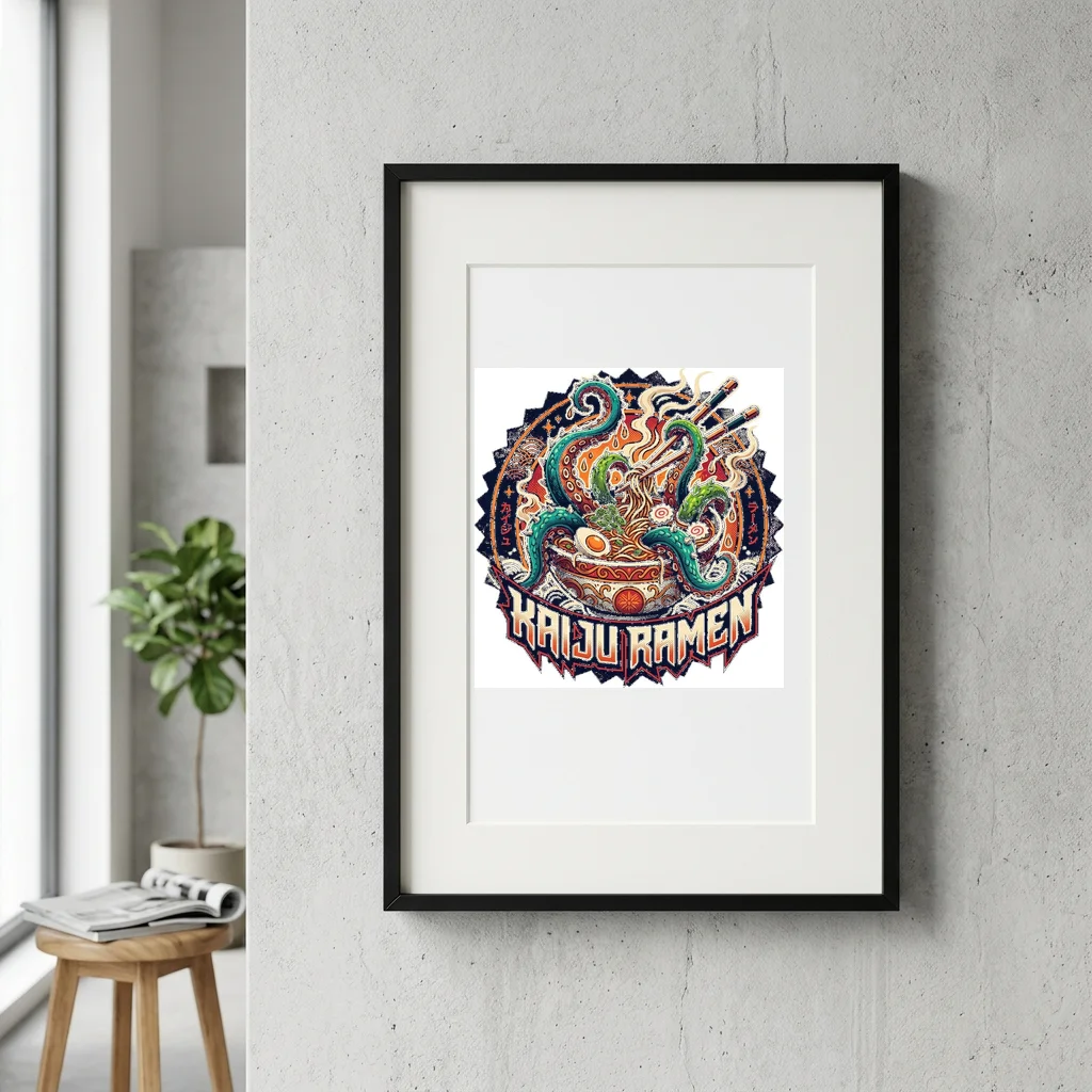Streetwear Heritage Vintage Crest — Gallery Framed Art Poster (Exhibition Frame)