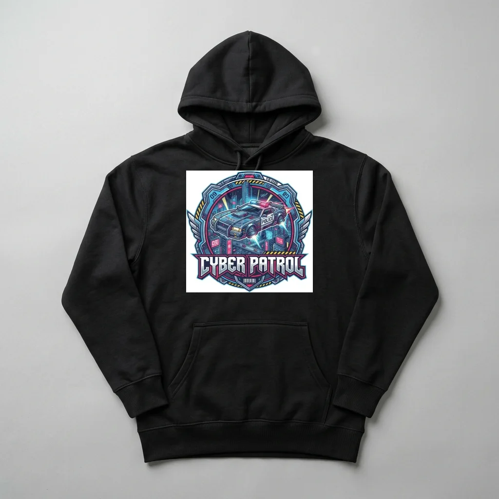 Concrete Wall Botanical Bloom — Heavyweight Pullover Hoodie (Charcoal Black)