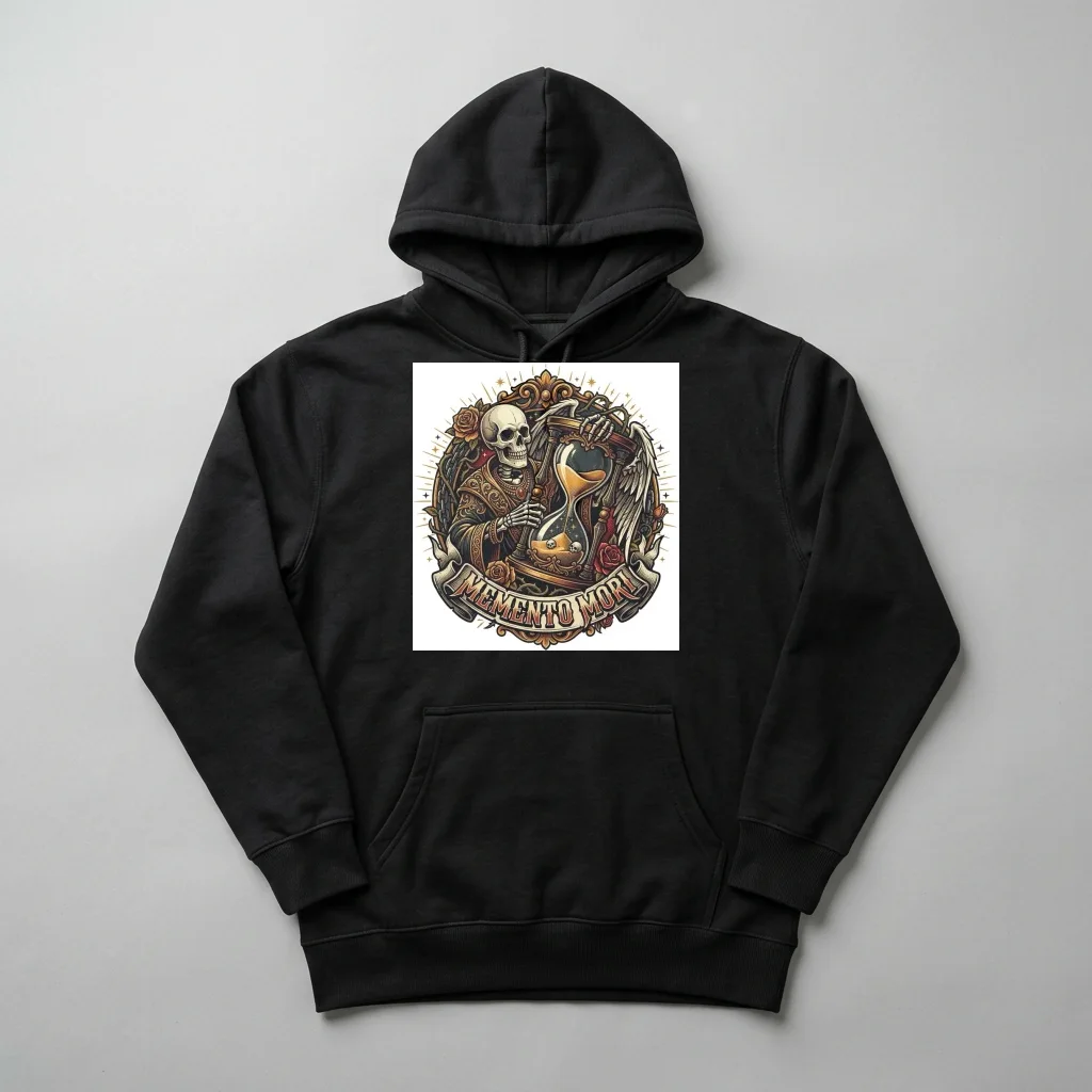 Streetwear Typography Bold Impact — Heavyweight Pullover Hoodie (Charcoal Black)