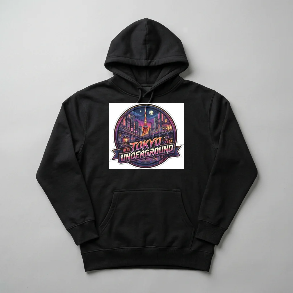 Urban Solitude Midnight City — Heavyweight Pullover Hoodie (Charcoal Black)
