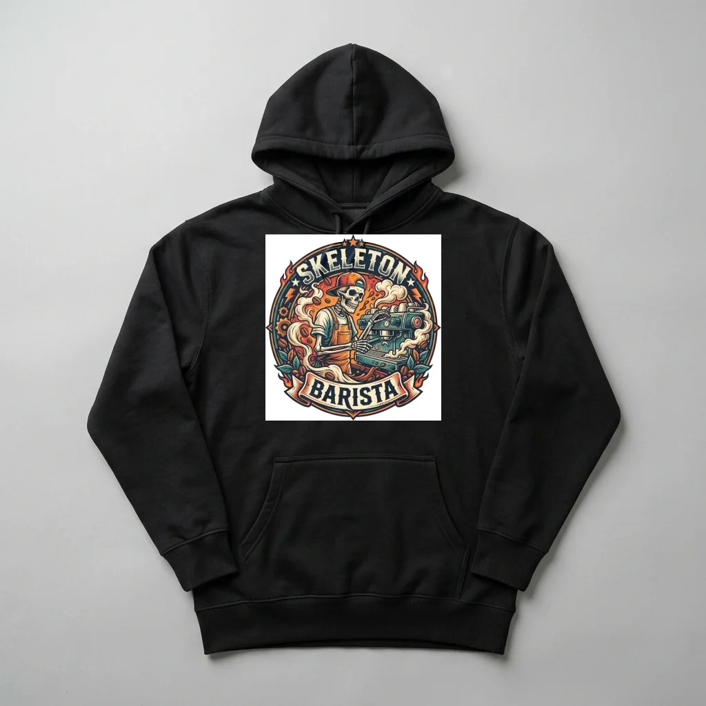 Streetwear Graphic Monogram — Heavyweight Pullover Hoodie (Charcoal Black)