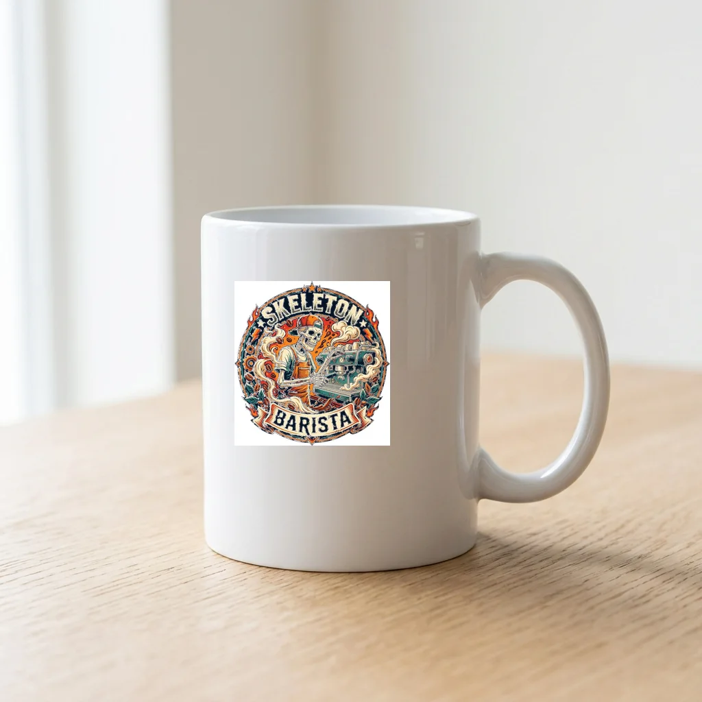 Streetwear Graphic Monogram — Ceramic Coffee Mug 11oz (Glossy White)