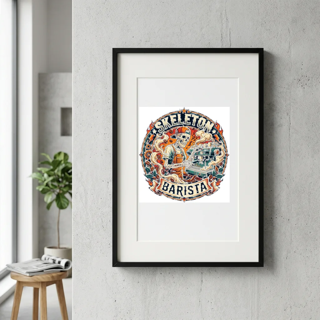 Streetwear Graphic Monogram — Gallery Framed Art Poster (Exhibition Frame)