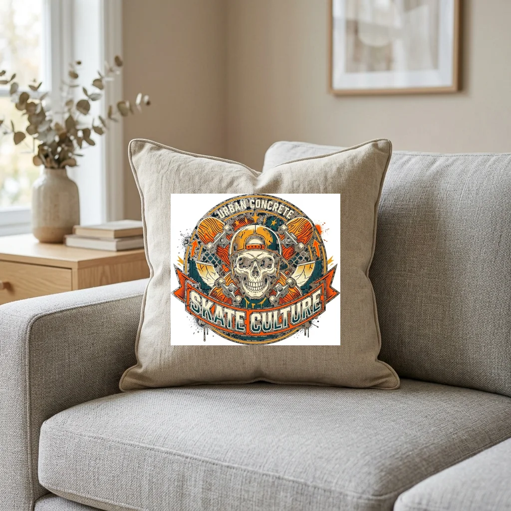 Iron Samurai Armored Tiger — Square Linen Throw Pillow 18x18 (Natural Linen)