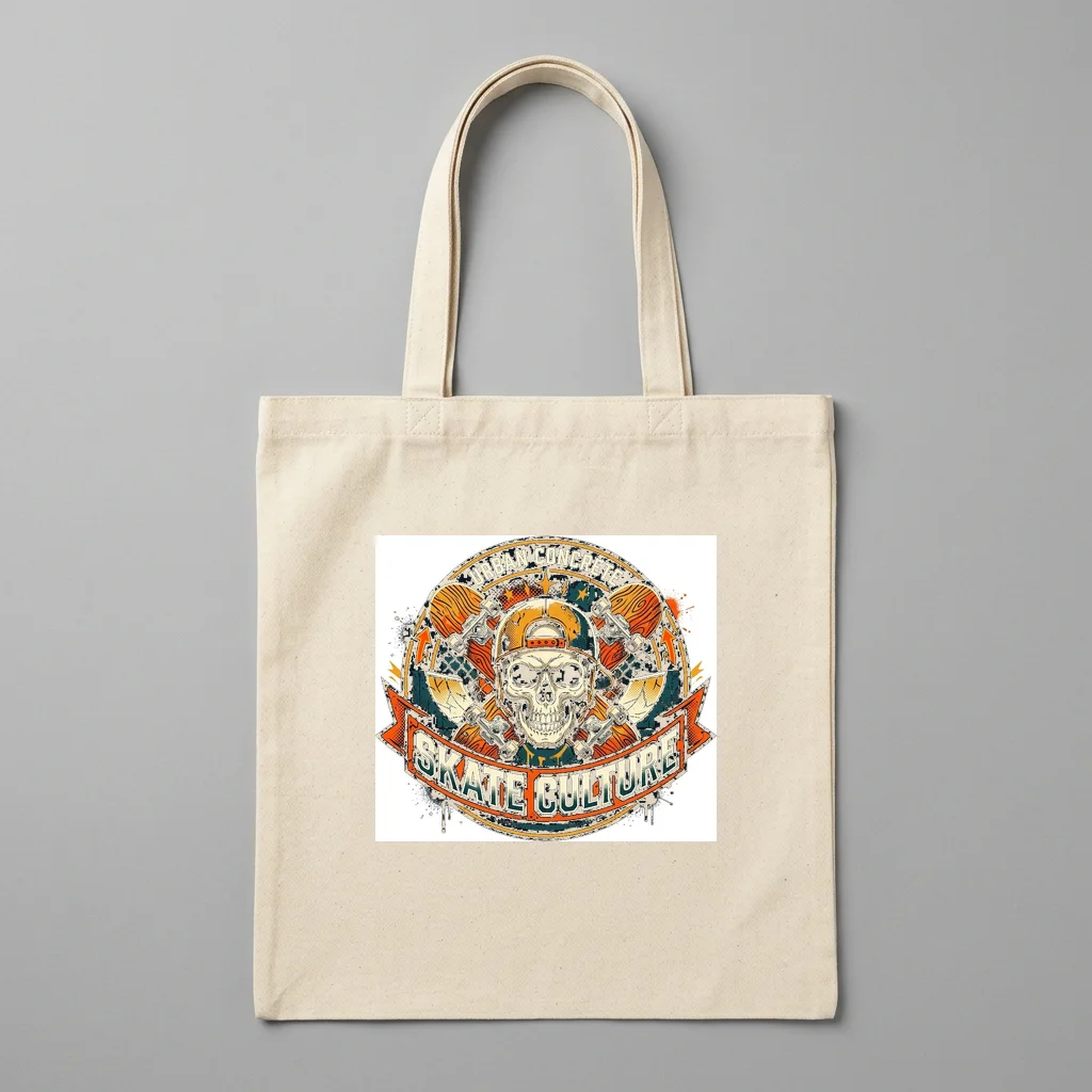 Iron Samurai Armored Tiger — Organic Cotton Canvas Tote Bag (Natural)
