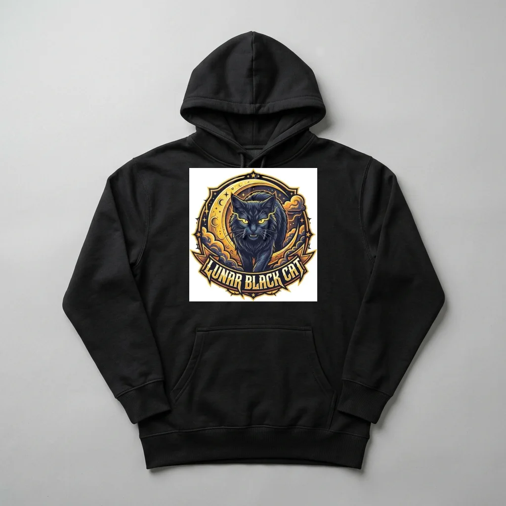 Phantom Wolf Frozen Tundra — Heavyweight Pullover Hoodie (Charcoal Black)