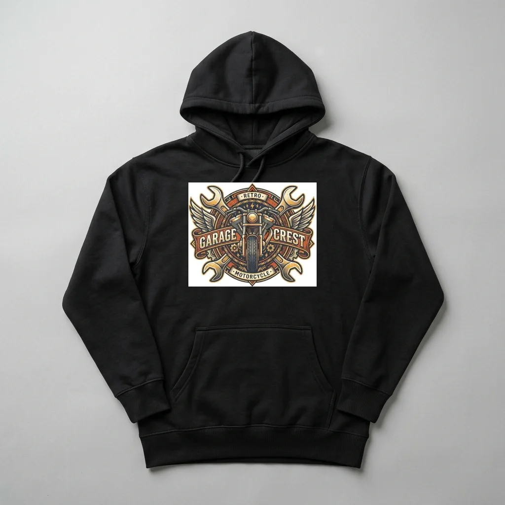 Gargoyle Guardian Stone Wing — Heavyweight Pullover Hoodie (Charcoal Black)