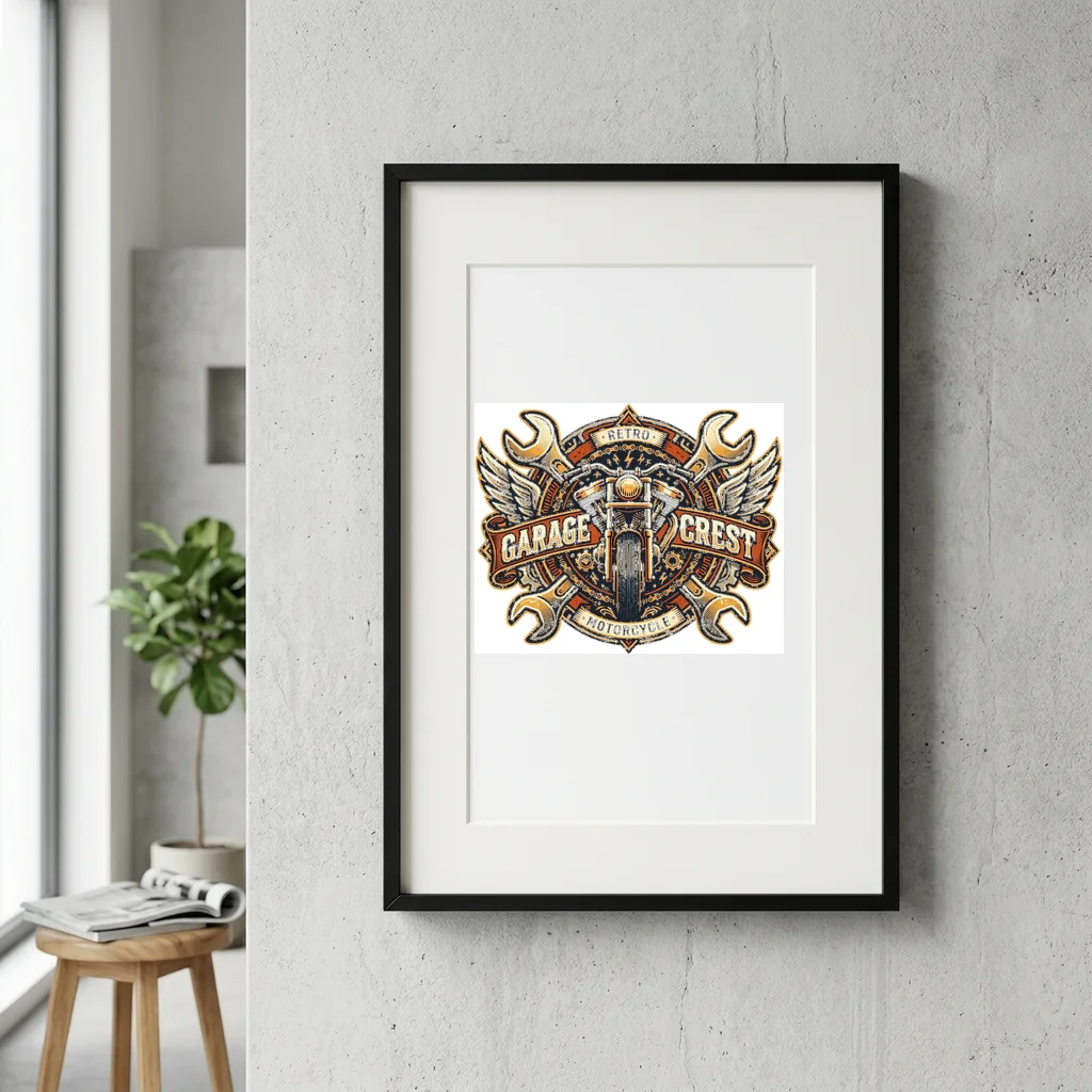 Gargoyle Guardian Stone Wing — Gallery Framed Art Poster (Exhibition Frame)