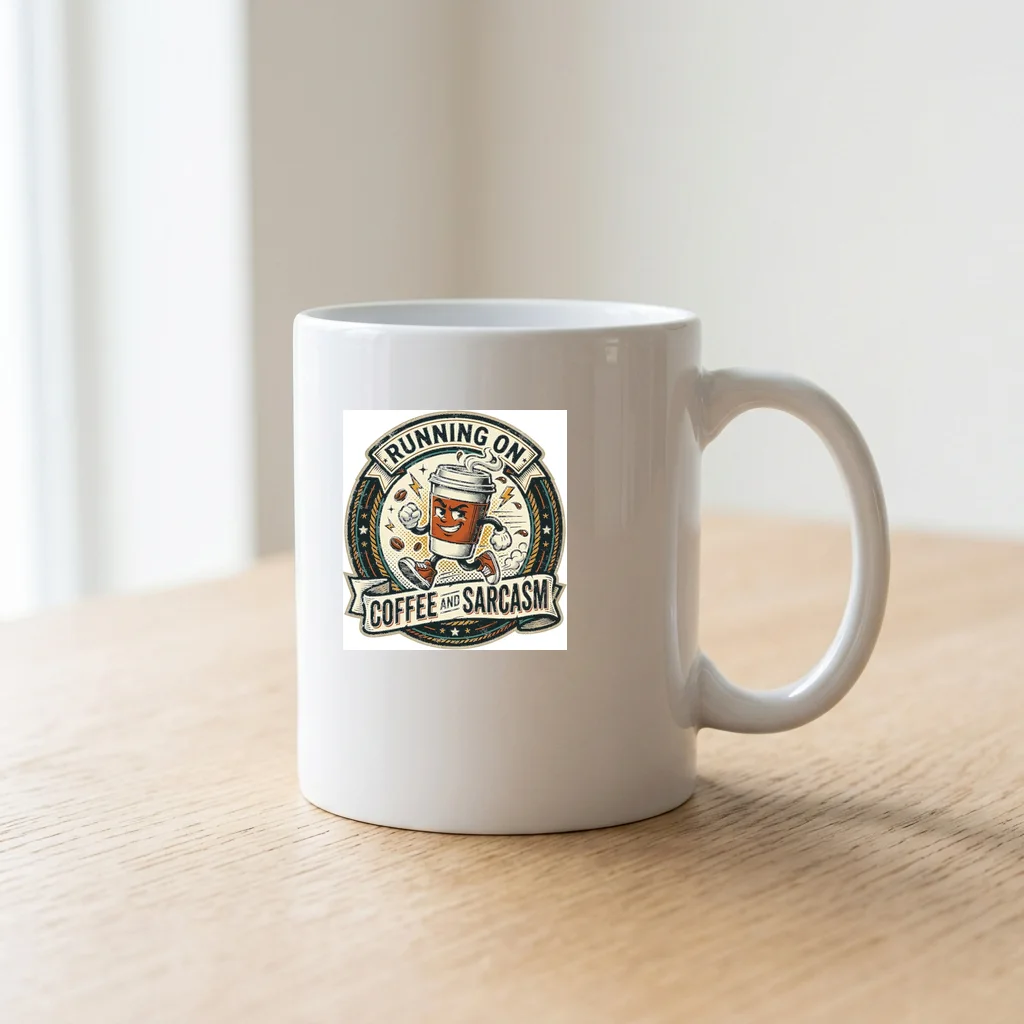 Phantom Tiger Neon Jungle — Ceramic Coffee Mug 11oz (Glossy White)