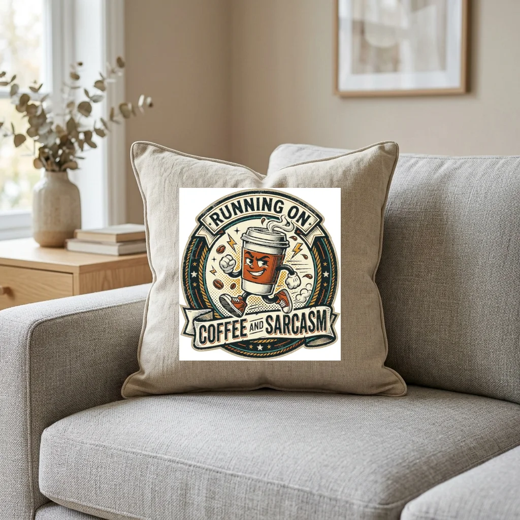 Phantom Tiger Neon Jungle — Square Linen Throw Pillow 18x18 (Natural Linen)