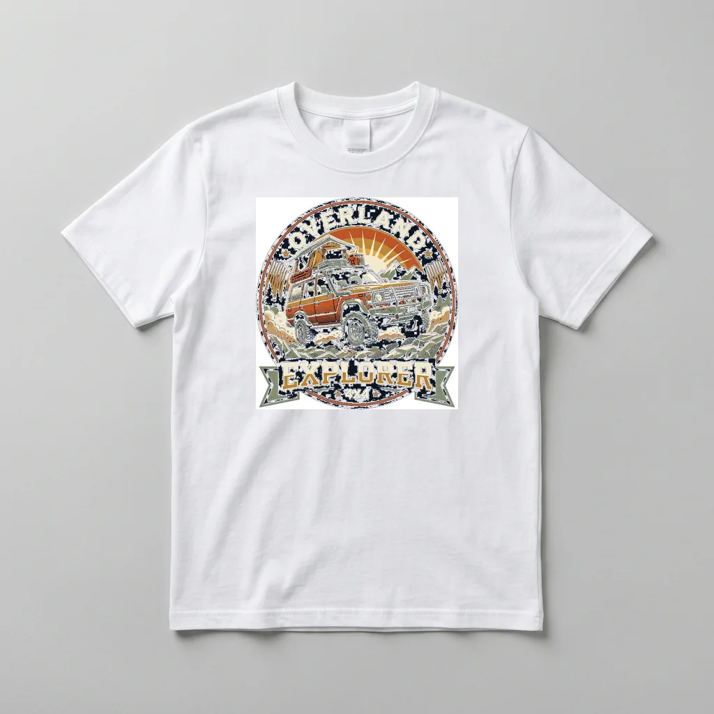 Cyber Wolf Lunar Hunter — Everyday Crewneck Tee (Pure White)