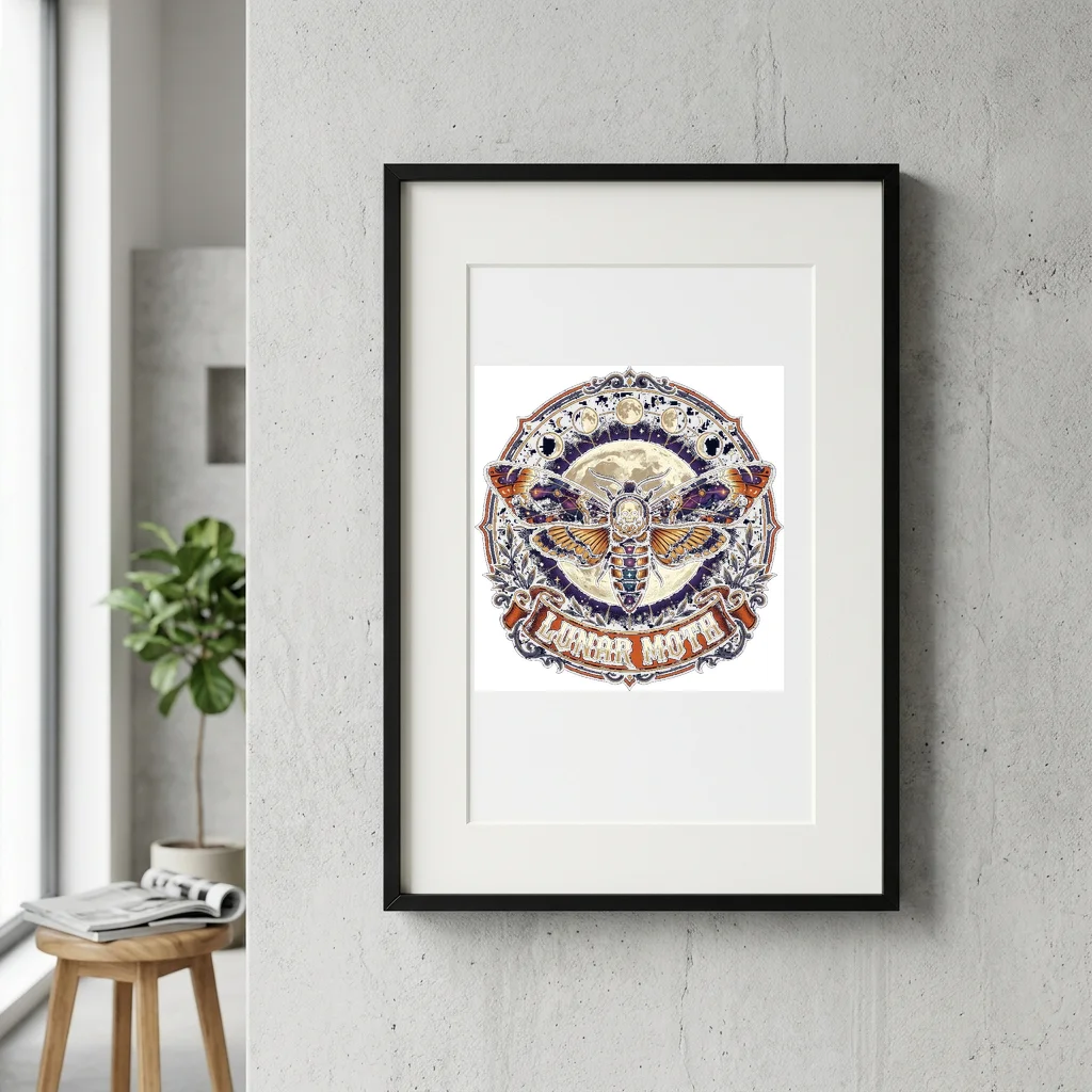 Crimson Dragon Emperor Flight — Gallery Framed Art Poster (Exhibition Frame)