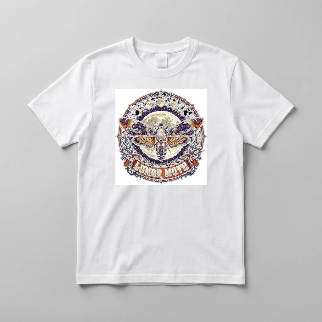 Crimson Dragon Emperor Flight — Everyday Crewneck Tee (Pure White)