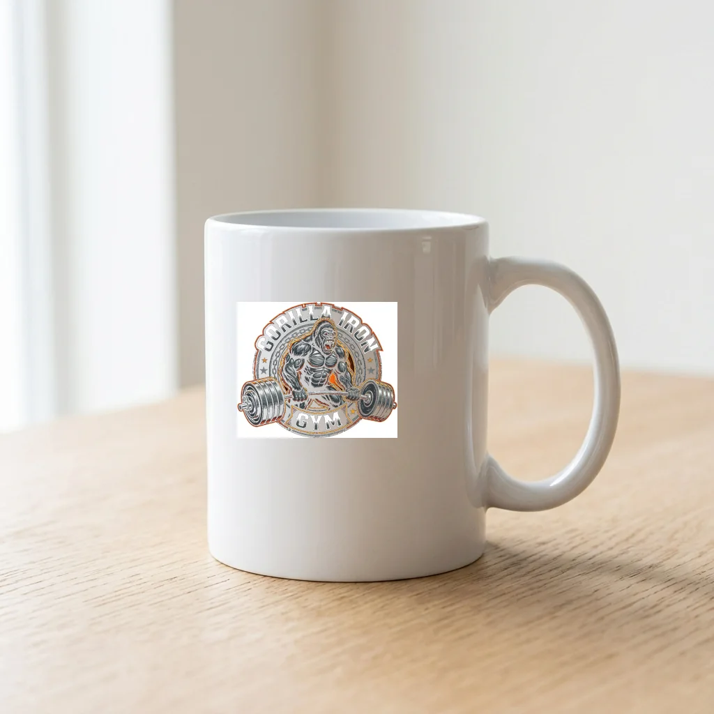 Black Leopard Midnight Stalk — Ceramic Coffee Mug 11oz (Glossy White)