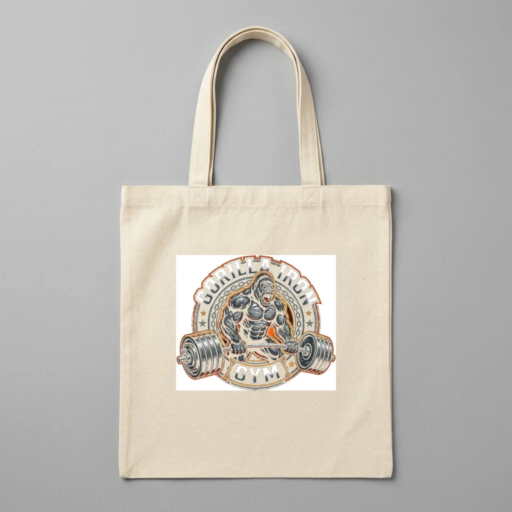 Black Leopard Midnight Stalk — Organic Cotton Canvas Tote Bag (Natural)