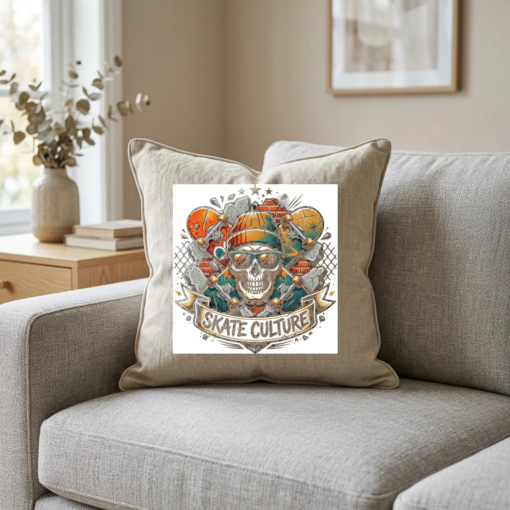 Thunder Eagle Storm Lightning — Square Linen Throw Pillow 18x18 (Natural Linen)