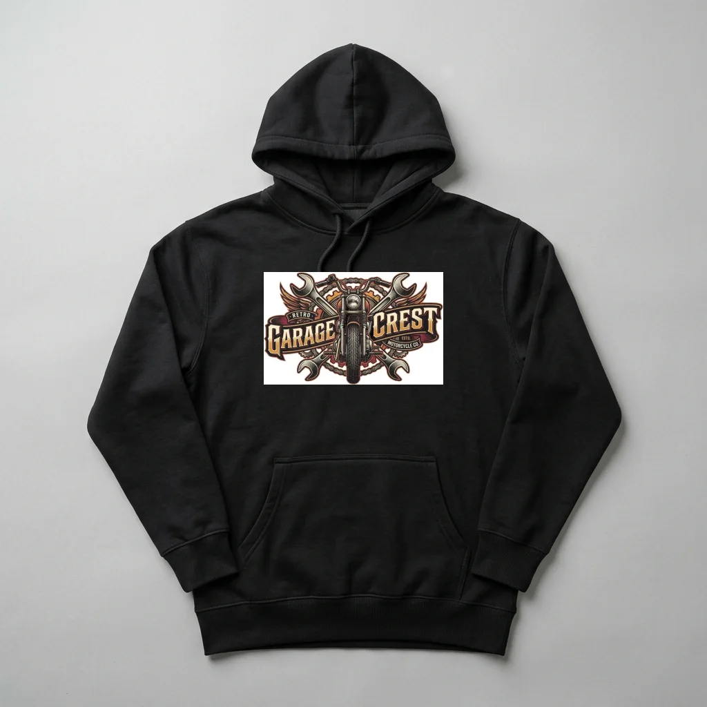 Iron Boar Mountain Crusher — Heavyweight Pullover Hoodie (Charcoal Black)