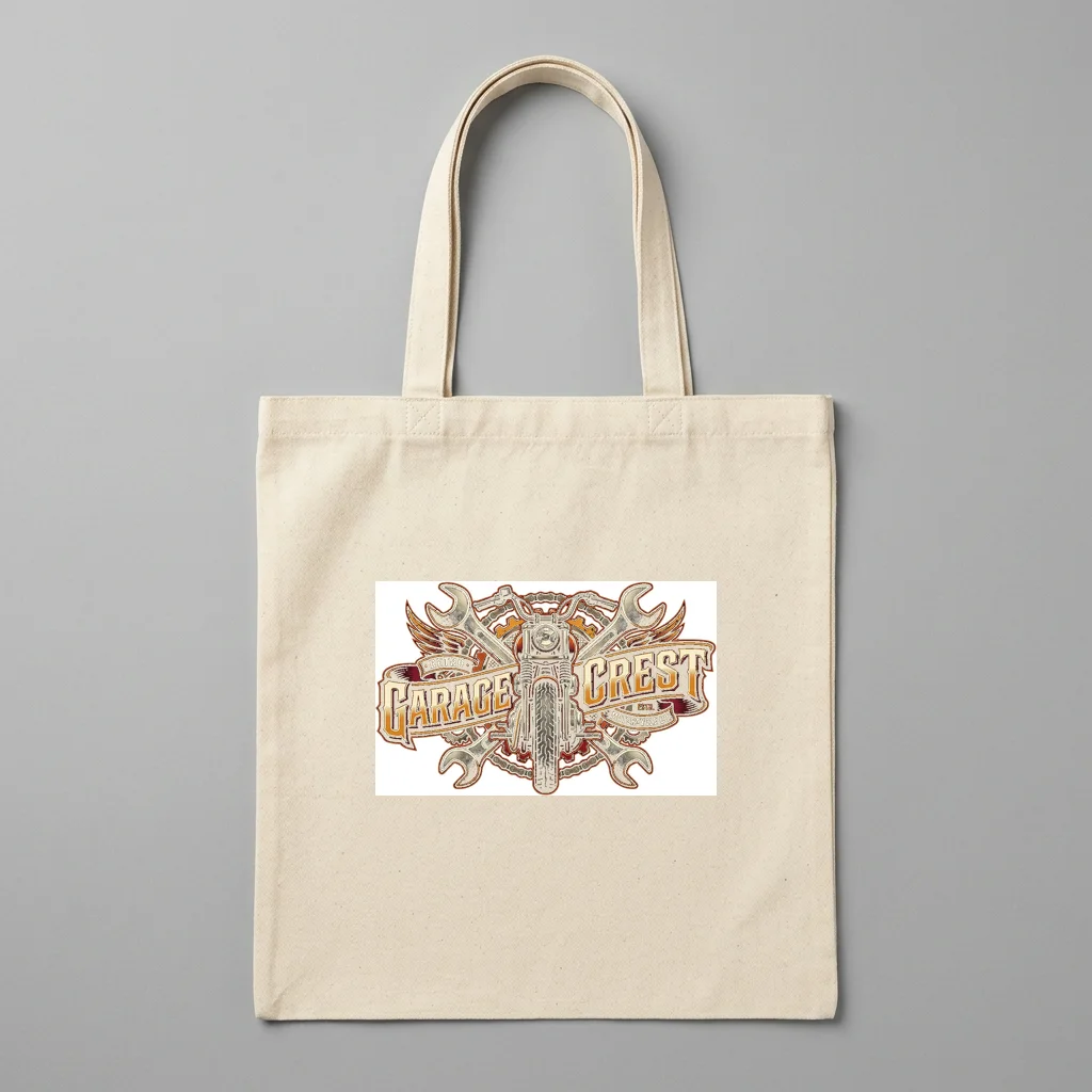 Iron Boar Mountain Crusher — Organic Cotton Canvas Tote Bag (Natural)