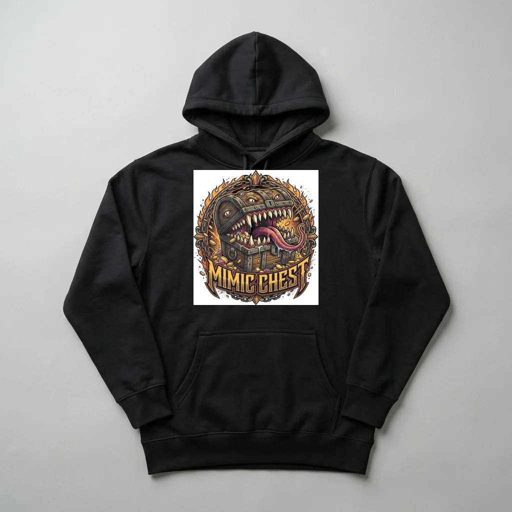 Golden Dragon Ancient Wisdom — Heavyweight Pullover Hoodie (Charcoal Black)