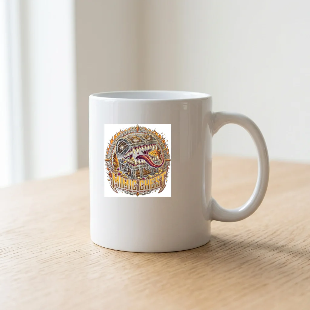 Golden Dragon Ancient Wisdom — Ceramic Coffee Mug 11oz (Glossy White)