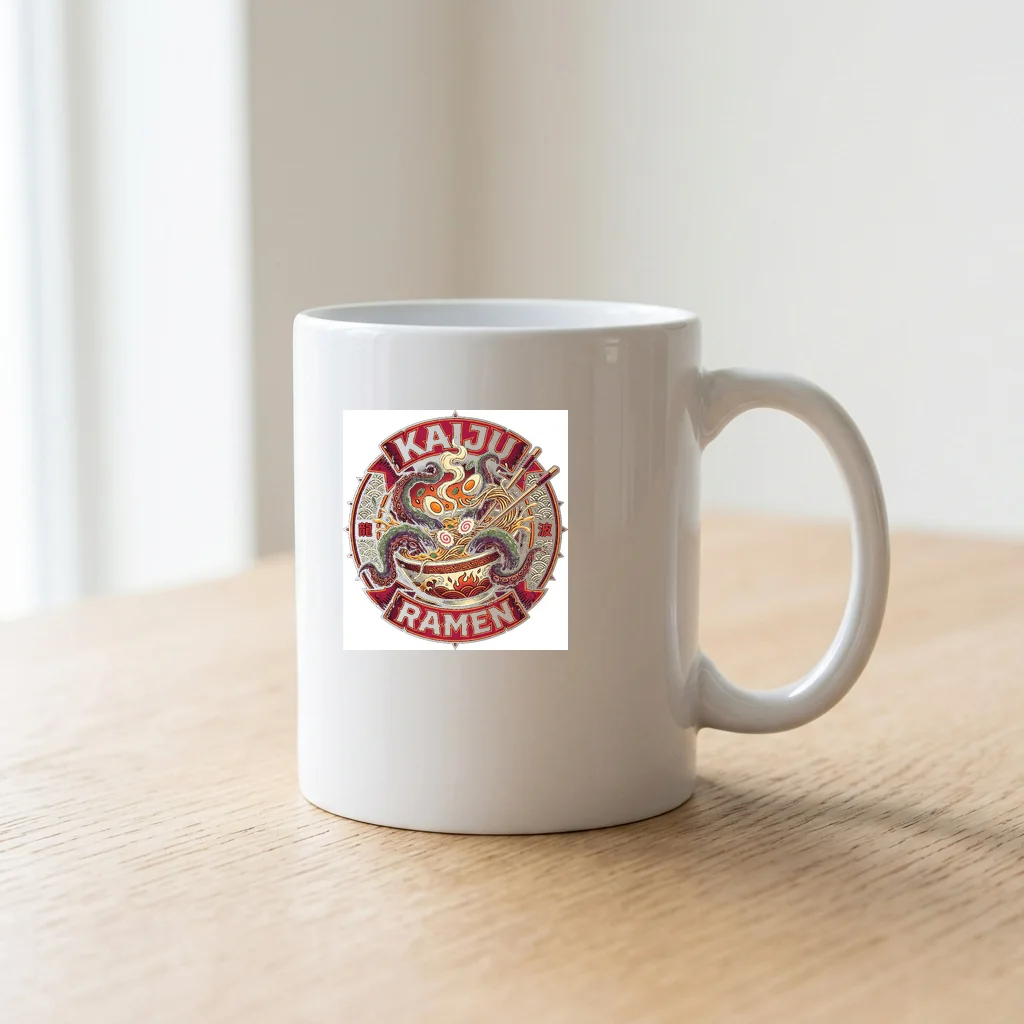 Phantom Wolf Midnight Moon — Ceramic Coffee Mug 11oz (Glossy White)