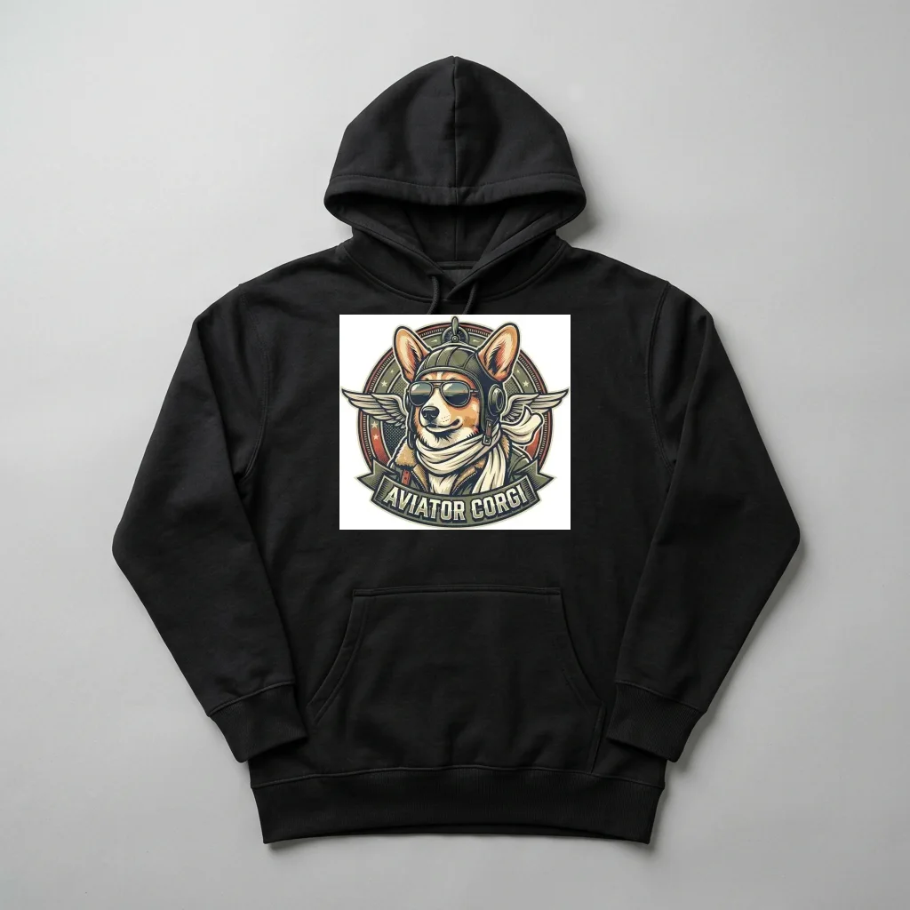 Golden Eagle Sun Soar — Heavyweight Pullover Hoodie (Charcoal Black)