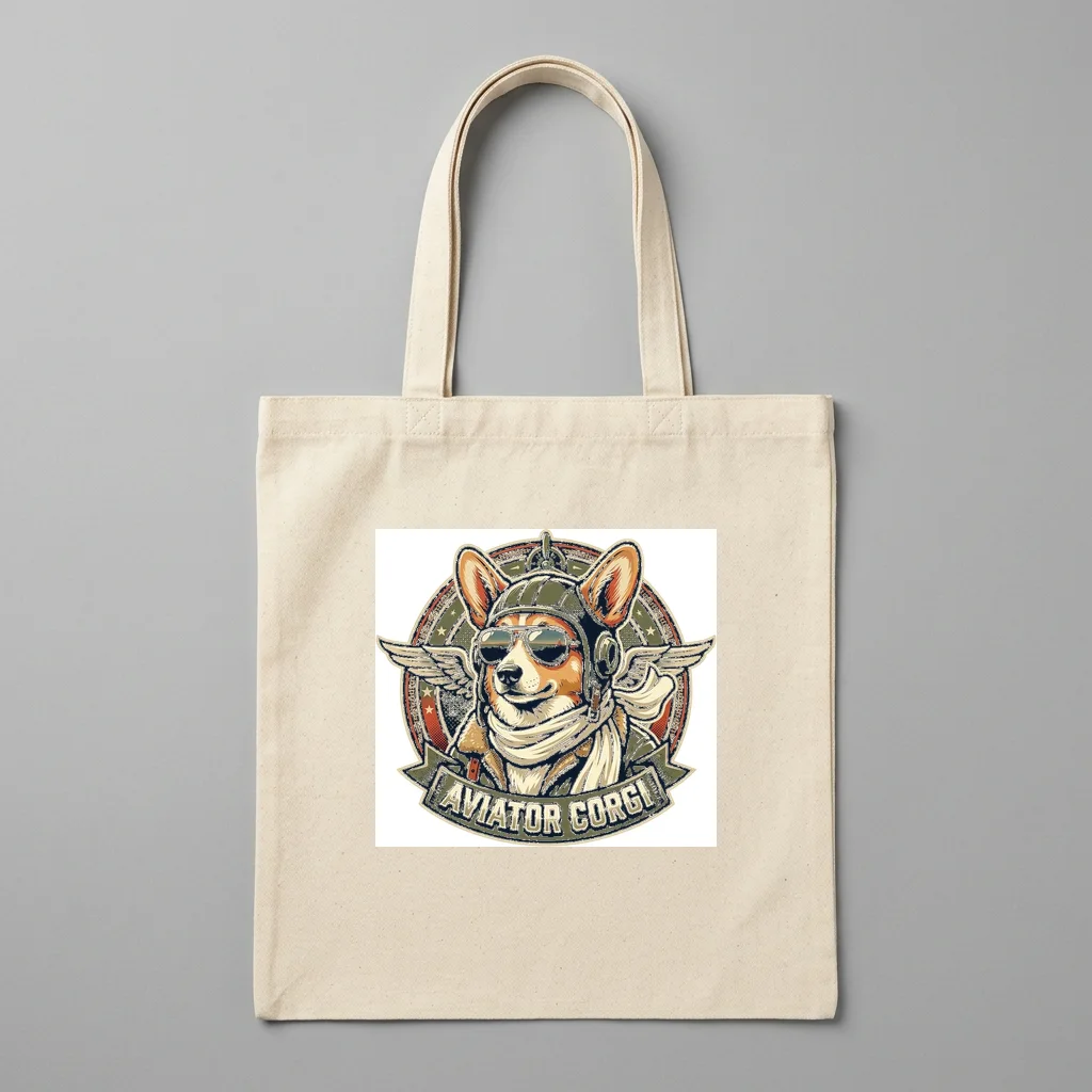 Golden Eagle Sun Soar — Organic Cotton Canvas Tote Bag (Natural)