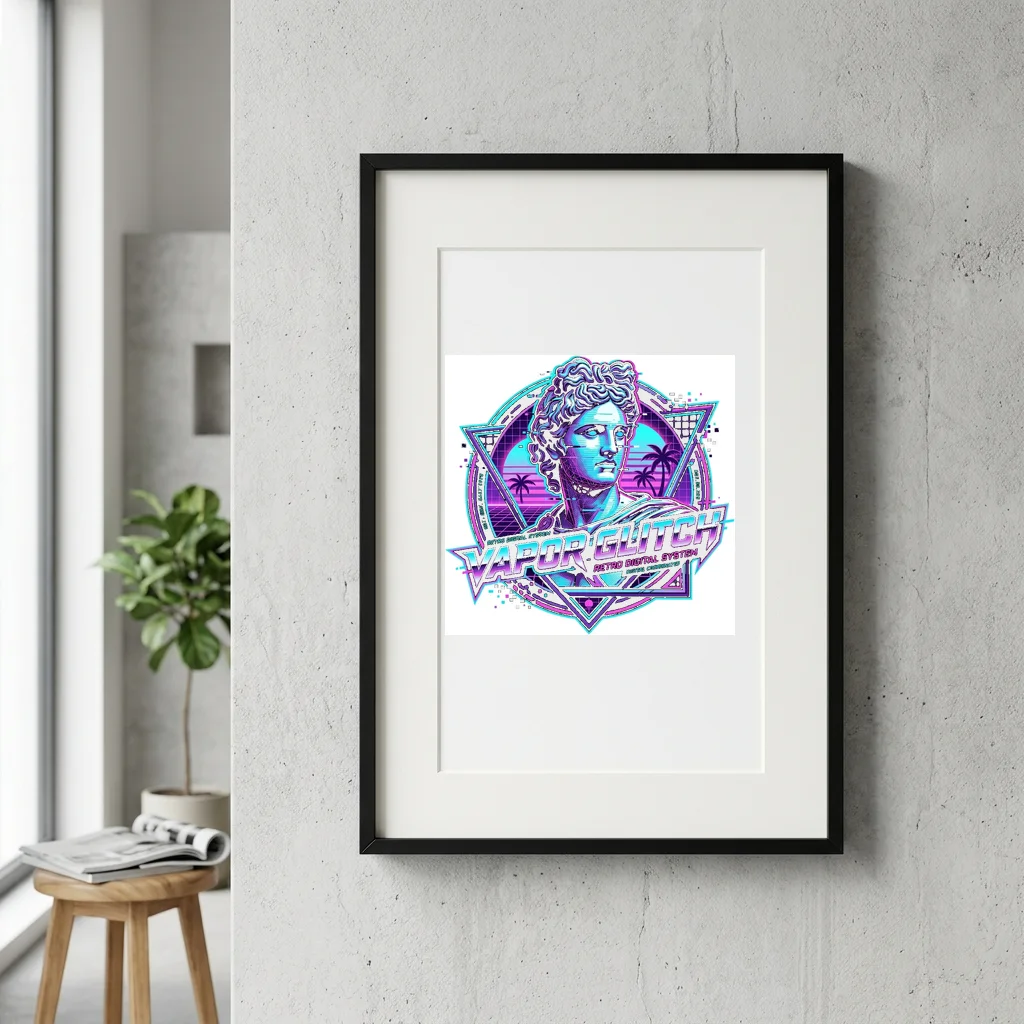 Spectral Bear Star Constellation — Gallery Framed Art Poster (Exhibition Frame)
