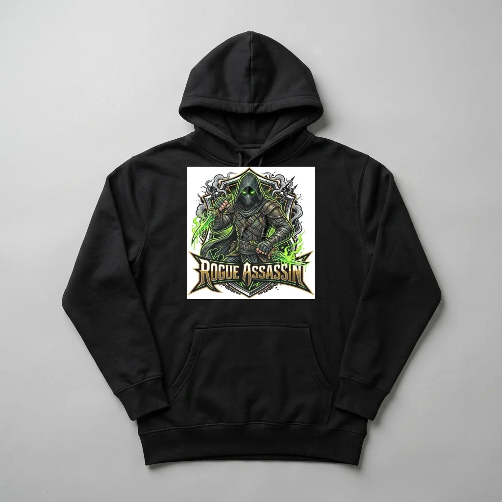 Phantom Stag Moonlit Antlers — Heavyweight Pullover Hoodie (Charcoal Black)