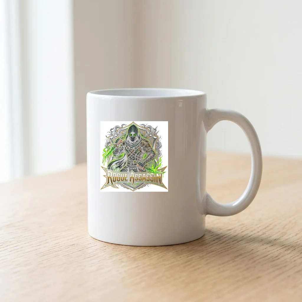 Phantom Stag Moonlit Antlers — Ceramic Coffee Mug 11oz (Glossy White)