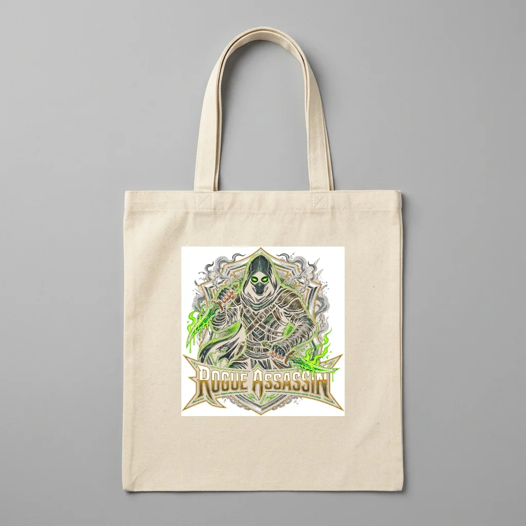 Phantom Stag Moonlit Antlers — Organic Cotton Canvas Tote Bag (Natural)
