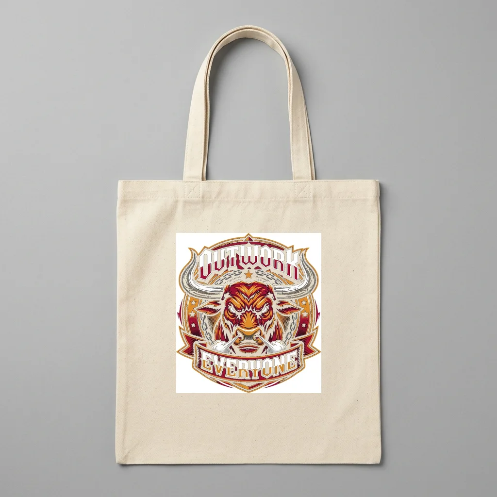 Apex Predator Street Sovereign — Organic Cotton Canvas Tote Bag (Natural)