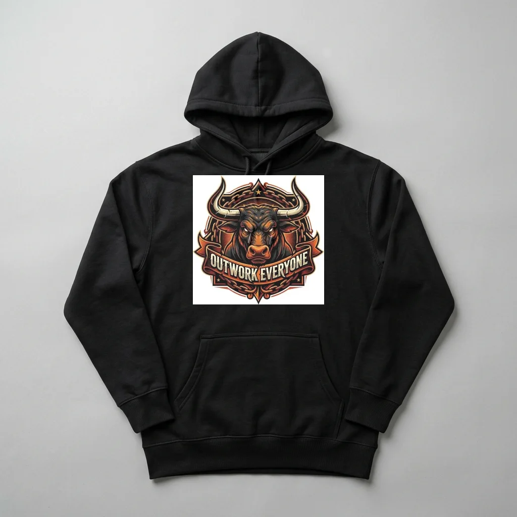 Heavy Torque Transmission Built — Heavyweight Pullover Hoodie (Charcoal Black)