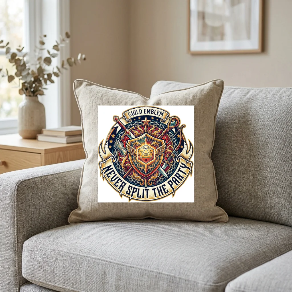 Home Is Where The Cat Sits — Square Linen Throw Pillow 18x18 (Natural Linen)